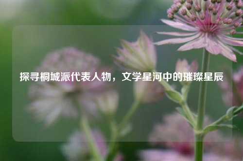 探寻桐城派代表人物,文学星河中的璀璨星辰