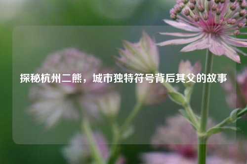 探秘杭州二熊,城市独特符号背后其父的故事