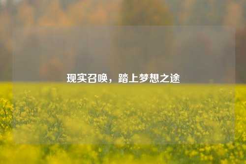现实召唤,踏上梦想之途